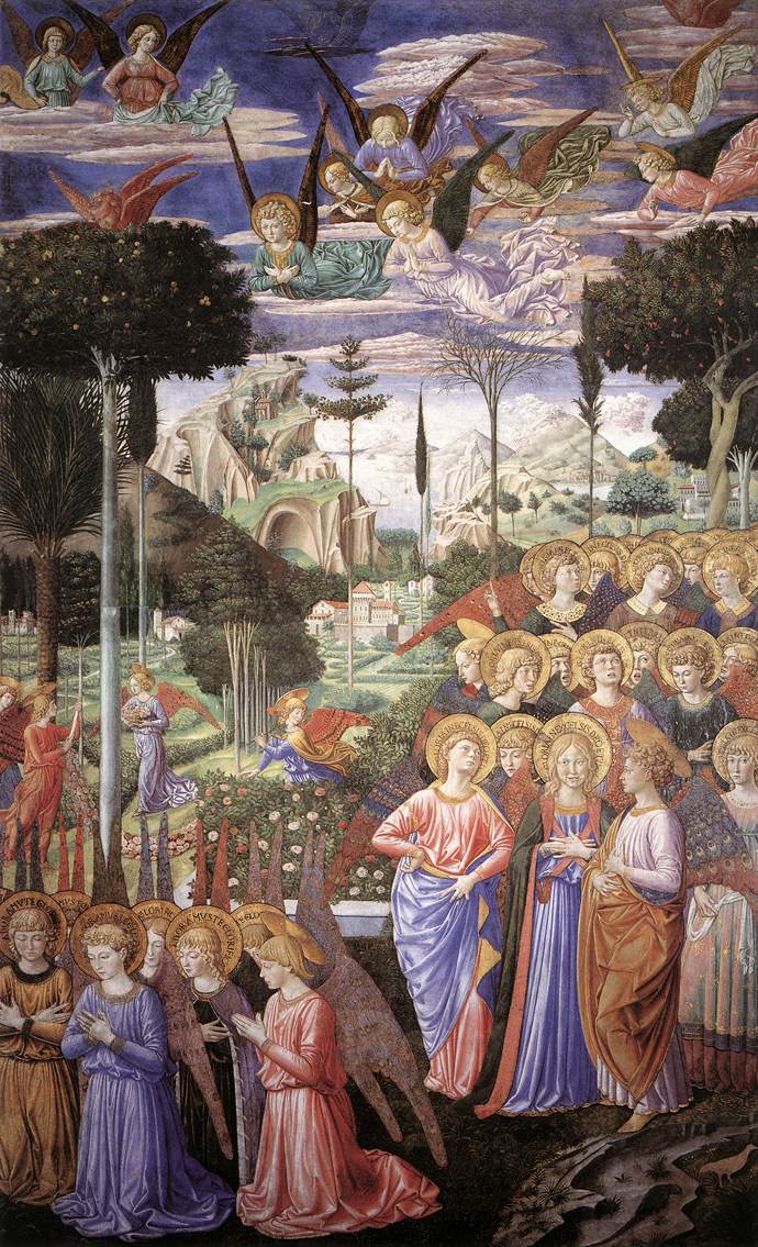 Angels Worshipping Benozzo Gozzoli - right side of the chancel