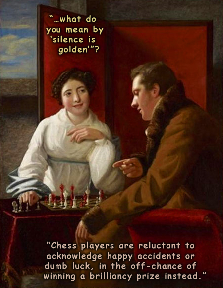 Philosophical dialog about chess players.